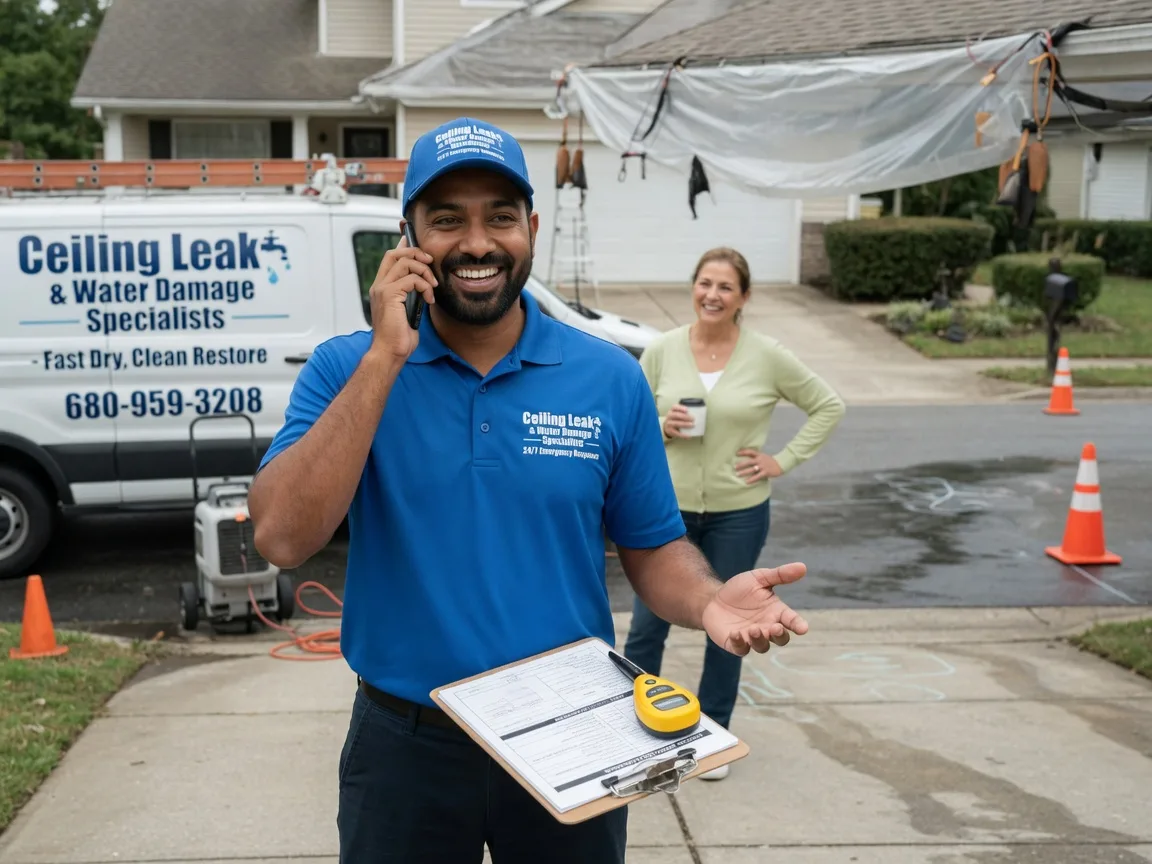 Ceiling Leak Cleanup Ada, OK FAQs